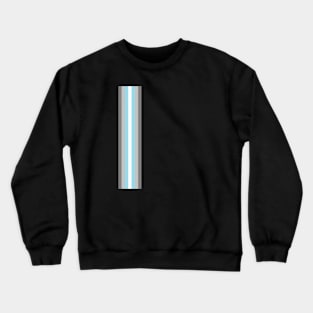 Demiboy Pride Flag Vertical Stripe on Black Crewneck Sweatshirt